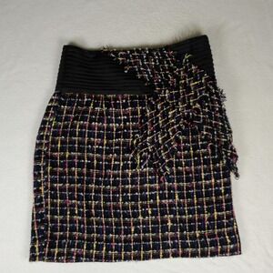 Anthropologie Taikonhu Academia Tweed Bow Pencil‎ Skirt Multicolor Size 4